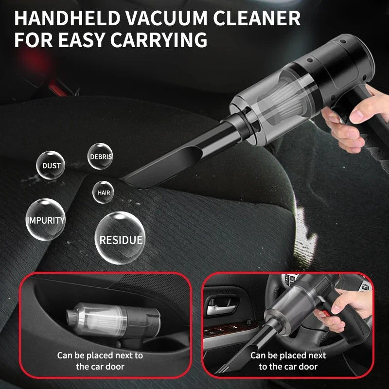 Hot-selling portable wireless mini car vacuum cleaner multifunctional hand-held rechargeable vacuum cleaner car home two-in-one